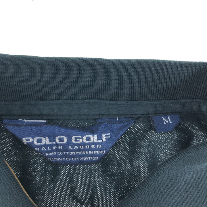 Ralph Lauren POLO GOLF Short Sleeve Polo Shirt Men's M Pima Cotton black type Vintage Second Hand