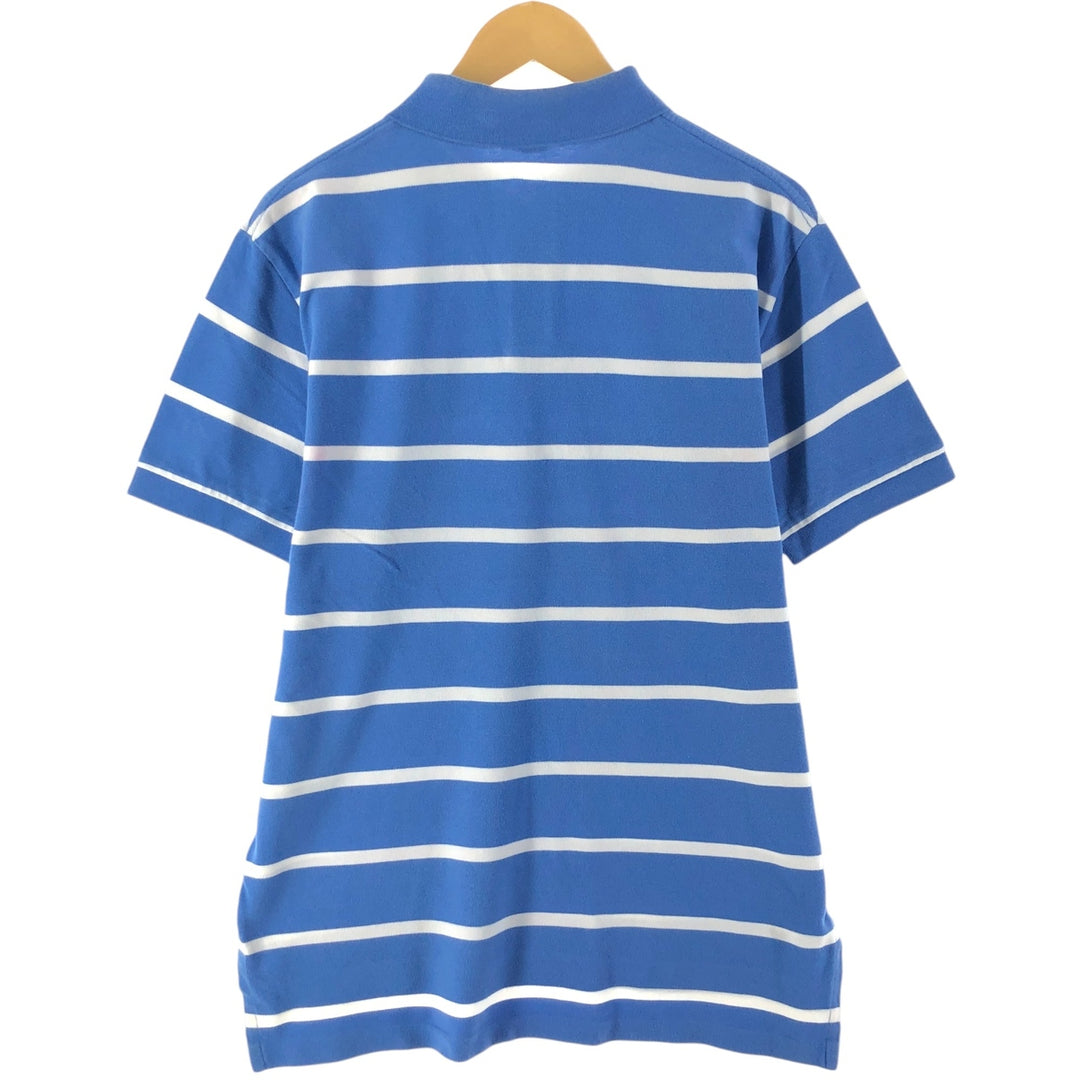 Ralph Lauren POLO by Ralph Lauren short sleeve striped polo shirt, men's size L cotton blue type Vintage Second Hand