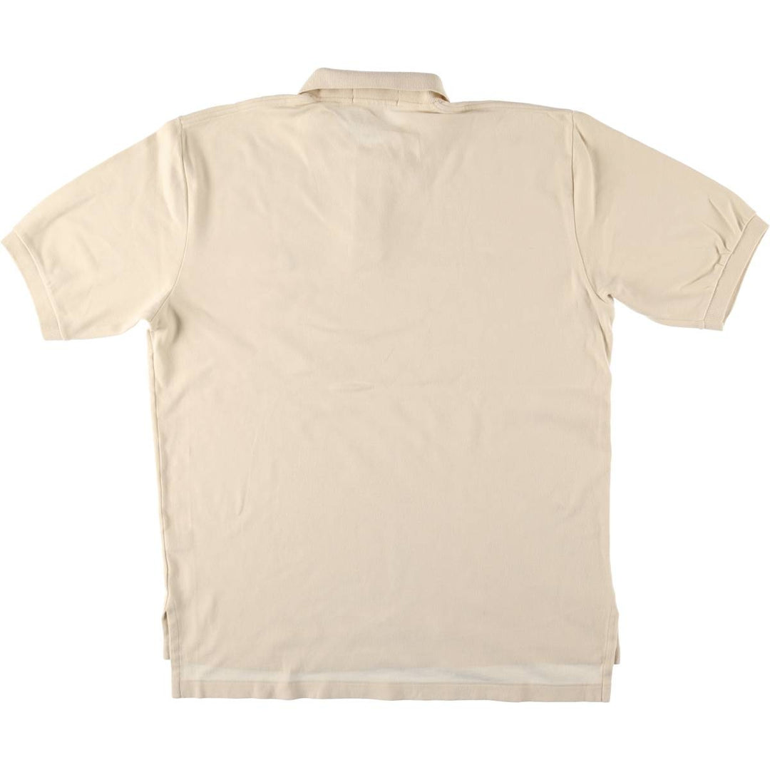 Ralph Lauren POLO by Ralph Lauren short sleeve polo shirt, men's size L cotton ivory Vintage Second Hand