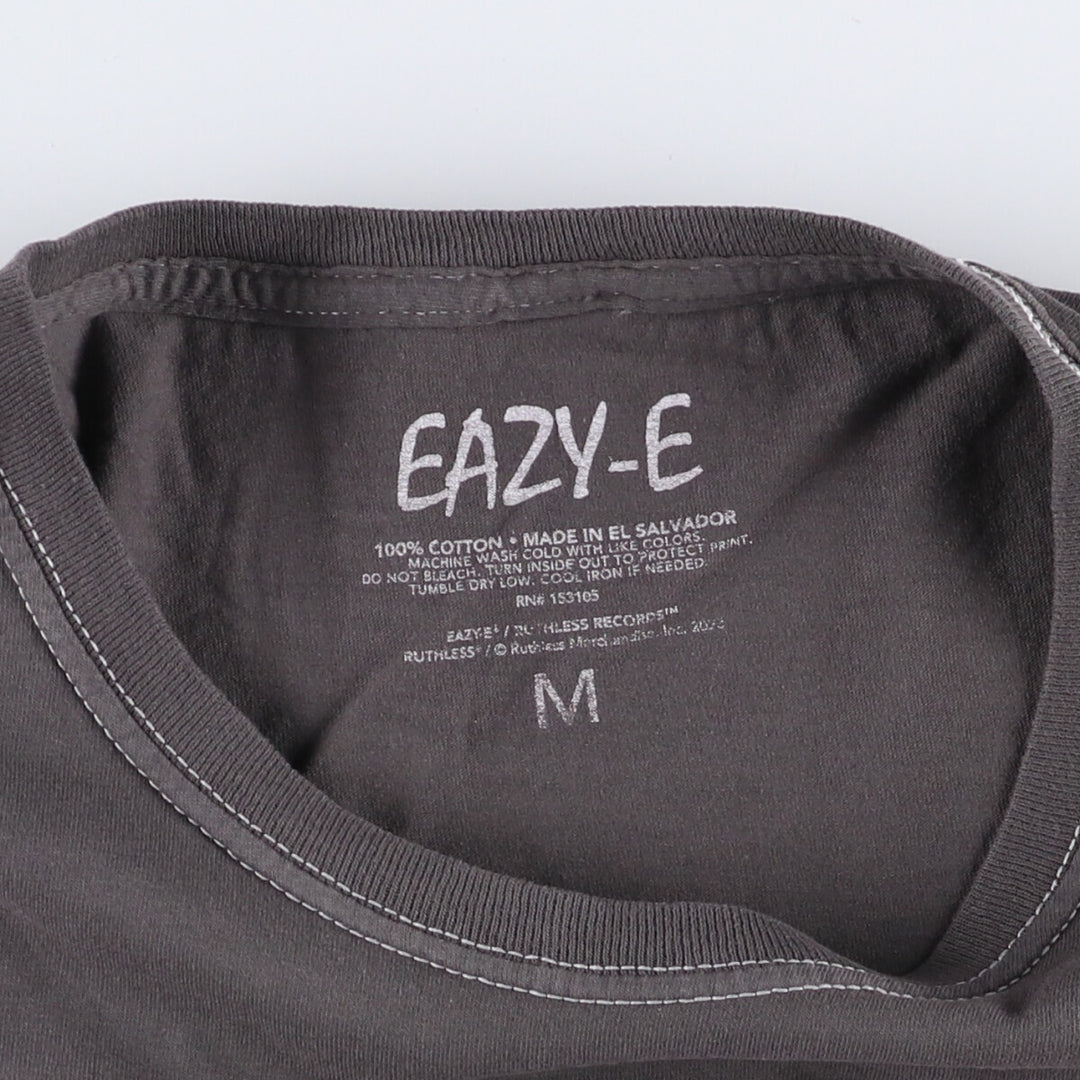EAZY-E Easy E Rap T-shirt Rap T Men's M size cotton gray type Vintage Second Hand