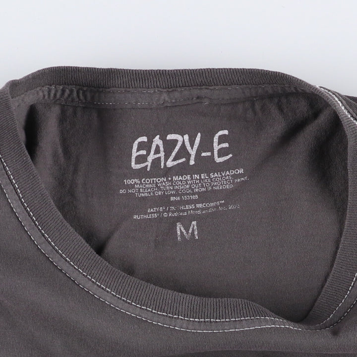 EAZY-E Easy E Rap T-shirt Rap T Men's M size cotton gray type Vintage Second Hand