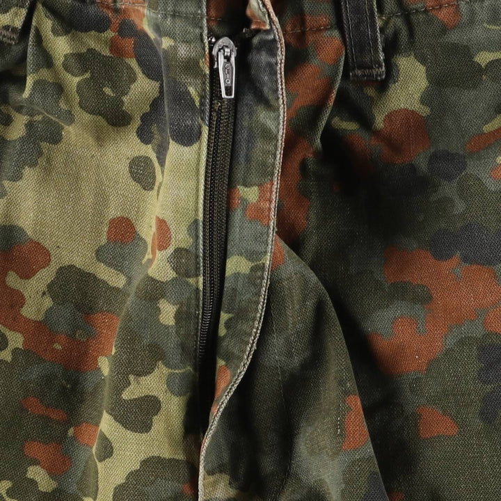 German Army Camouflage Pattern Fleckter Camo Military Cargo Pants Combat Pants GrNr7 Men's W33 equivalent cotton Khaki type Vintage Second Hand