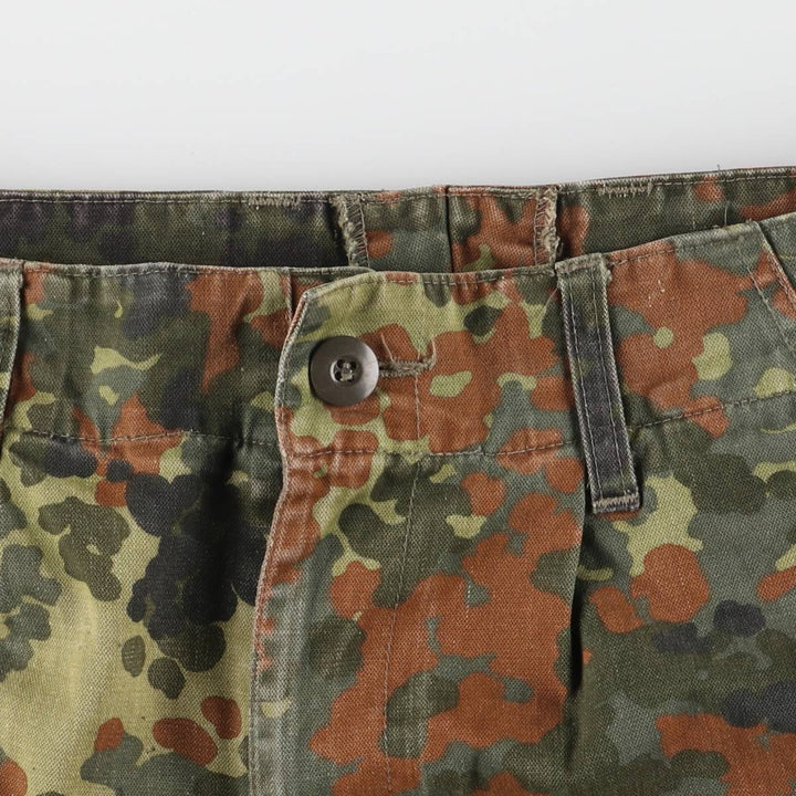 German Army Camouflage Pattern Fleckter Camo Military Cargo Pants Combat Pants GrNr7 Men's W33 equivalent cotton Khaki type Vintage Second Hand