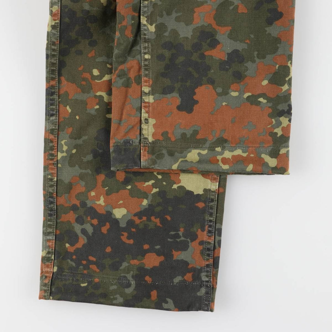 German Army Camouflage Pattern Fleckter Camo Military Cargo Pants Combat Pants GrNr7 Men's W33 equivalent cotton Khaki type Vintage Second Hand