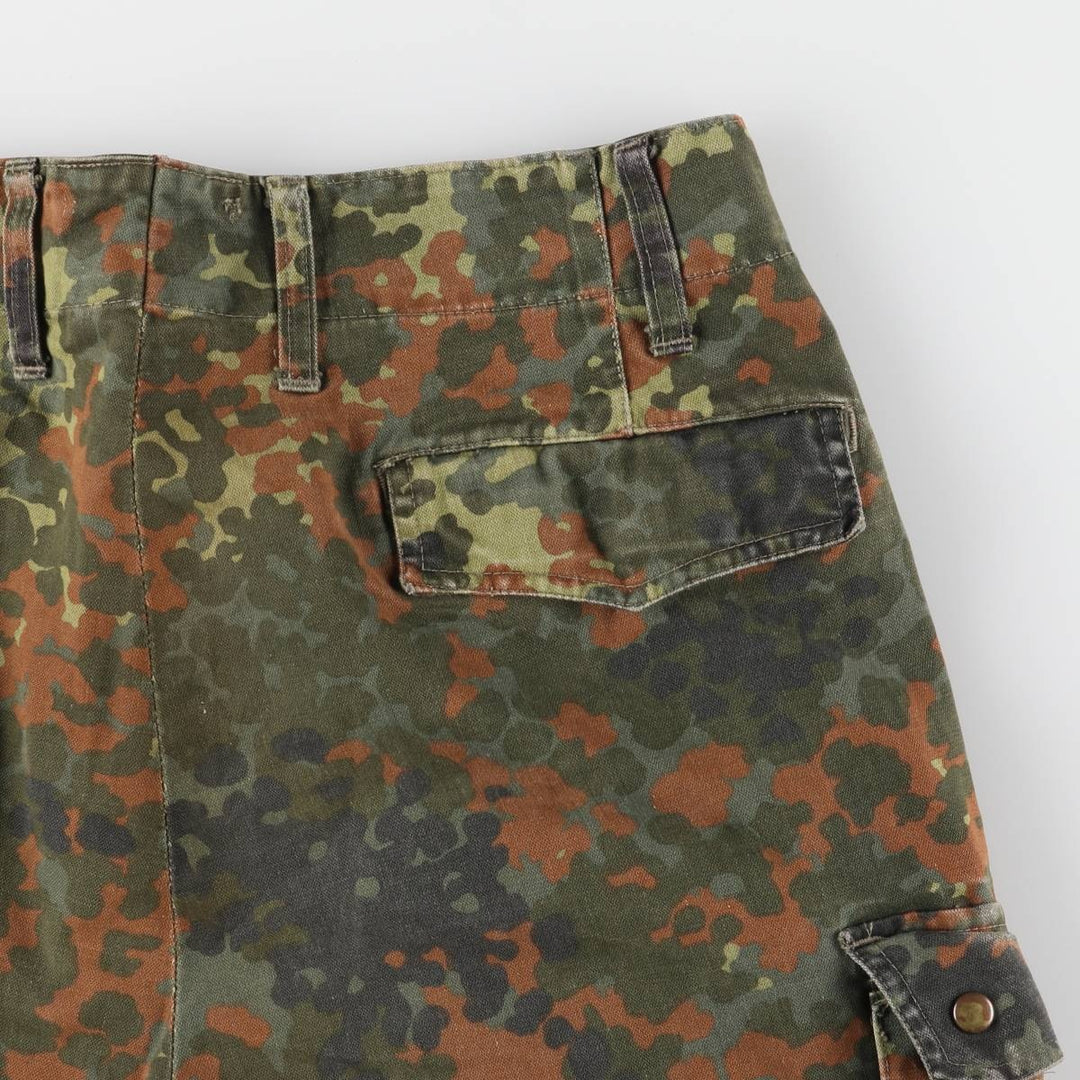 German Army Camouflage Pattern Fleckter Camo Military Cargo Pants Combat Pants GrNr7 Men's W33 equivalent cotton Khaki type Vintage Second Hand