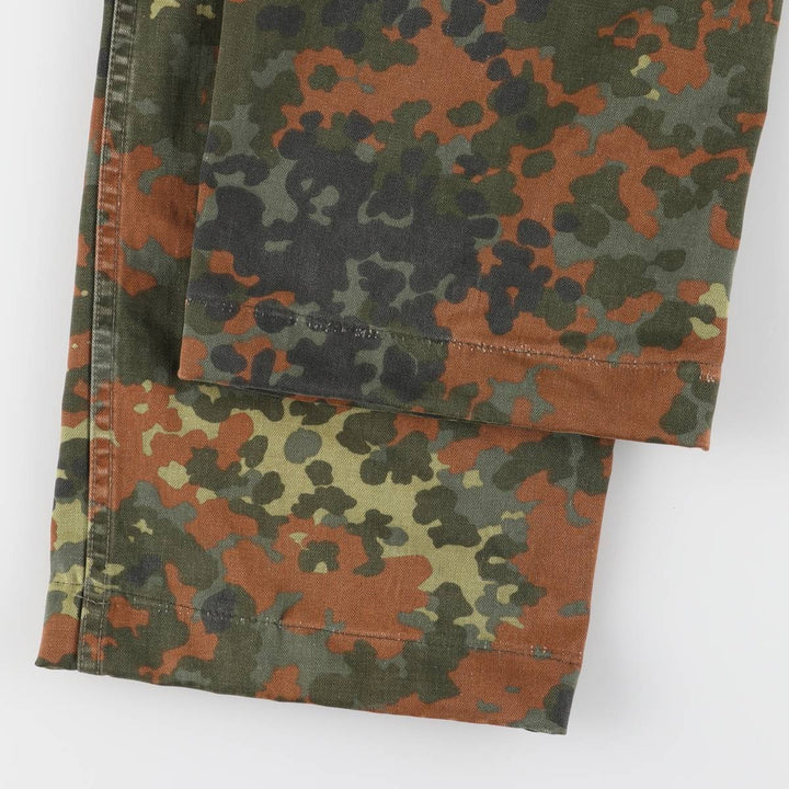 German Army Camouflage Pattern Fleckter Camo Military Cargo Pants Combat Pants GrNr7 Men's W33 equivalent cotton Khaki type Vintage Second Hand