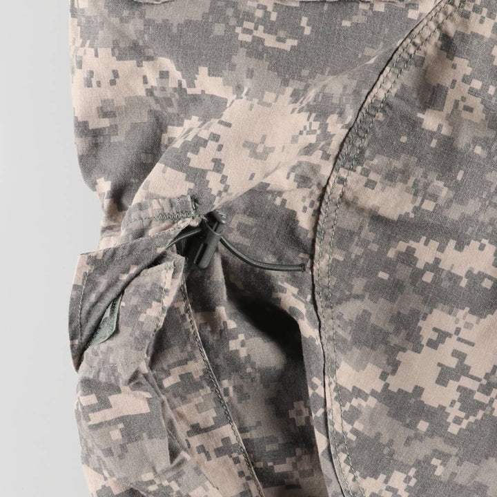 00'S US military genuine camouflage pattern ACU digital camo military cargo pants made in USA MEDIUM-REGULAR men's w33 equivalent Rayon Khaki type Vintage Second Hand