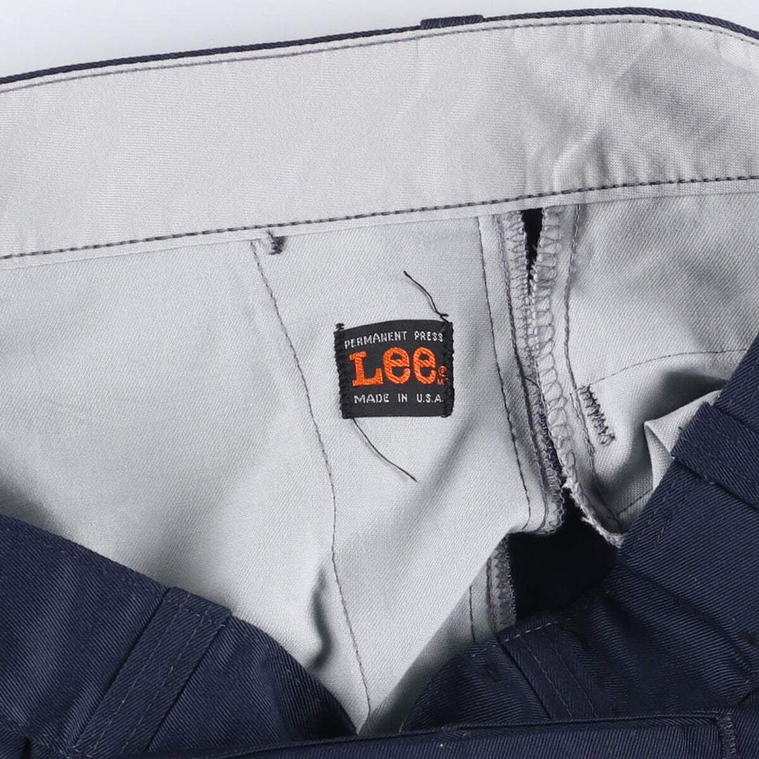 Vintage 70'S Lee work pants, made in USA, men's size w34 unknown navy blue type Vintage Second Hand
