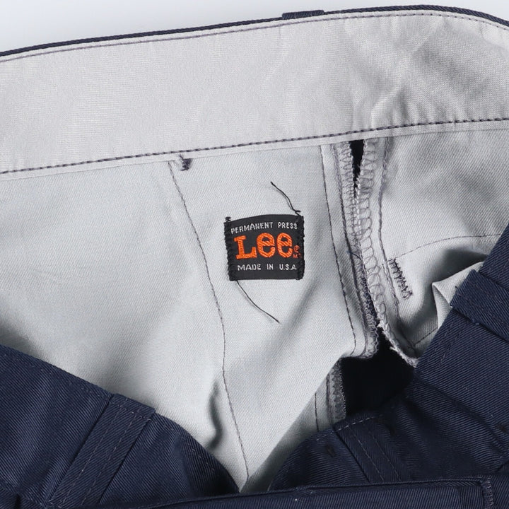 Vintage 70'S Lee work pants, made in USA, men's size w34 unknown navy blue type Vintage Second Hand