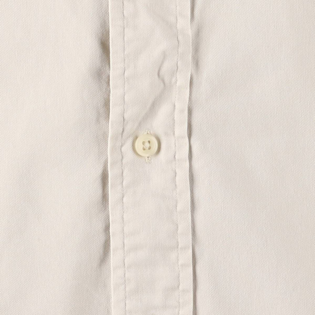 Ralph Lauren BLAKE long sleeve button down shirt, men's XL size cotton ivory Vintage Second Hand