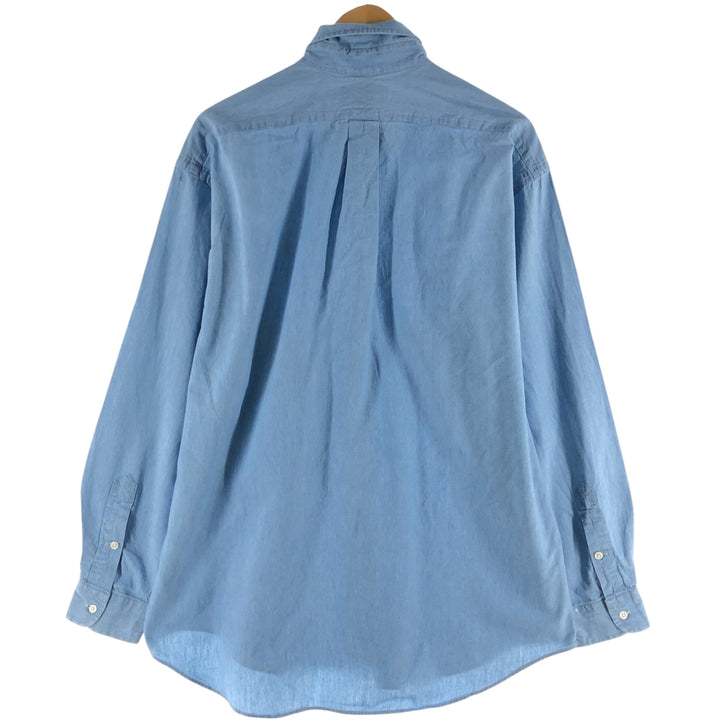 Ralph Lauren BLAIRE long sleeve button down shirt, men's size L cotton Blue type light blue Vintage Second Hand