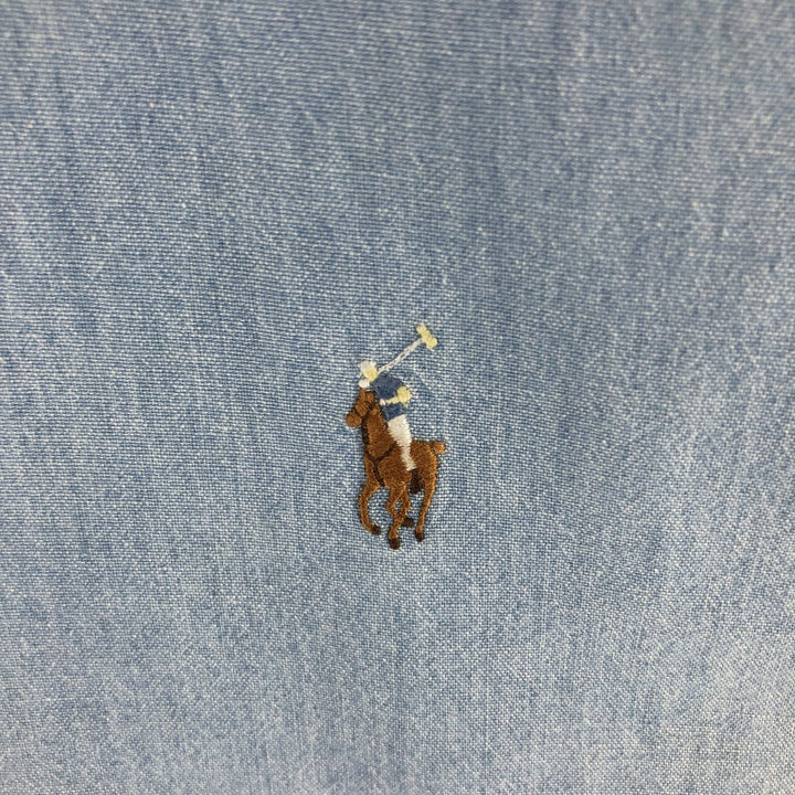 Ralph Lauren BLAIRE long sleeve button down shirt, men's size L cotton Blue type light blue Vintage Second Hand