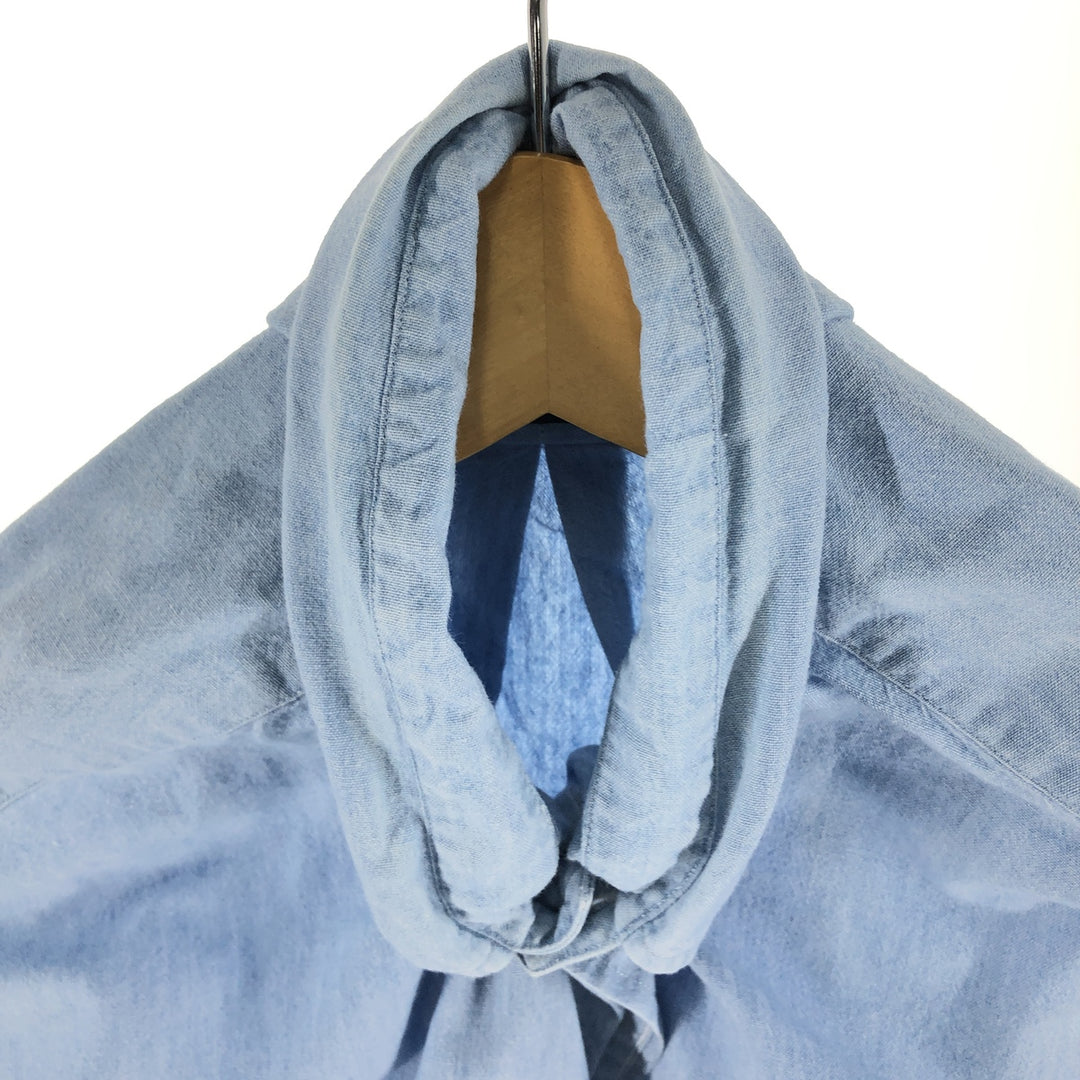 Ralph Lauren BLAIRE long sleeve button down shirt, men's size L cotton Blue type light blue Vintage Second Hand