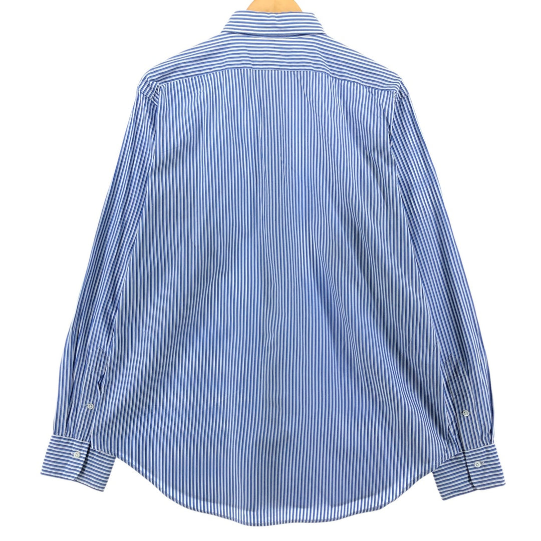Ralph Lauren POLO by Ralph Lauren Long Sleeve Striped Shirt Men's Size L cotton blue type Vintage Second Hand