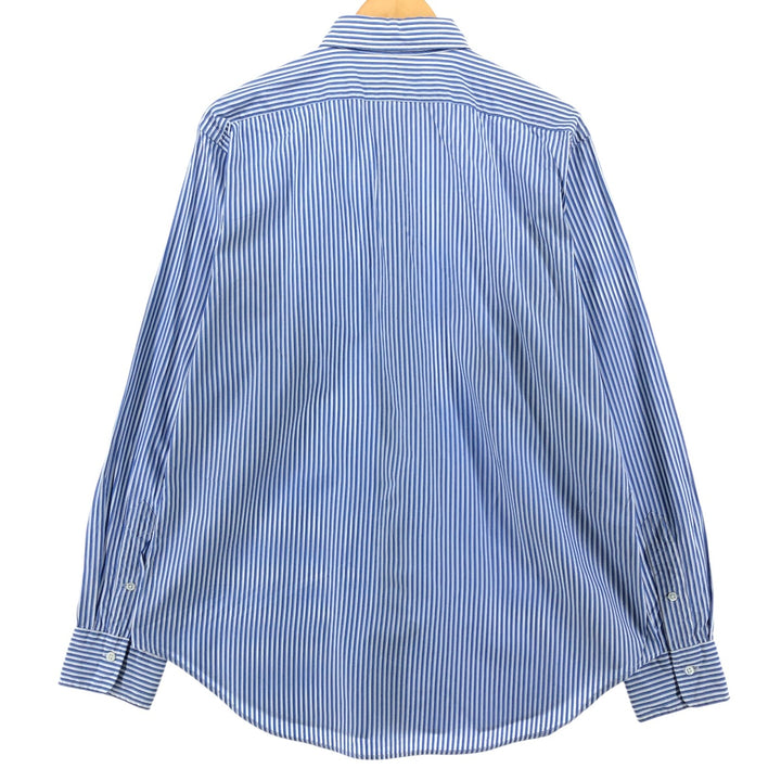 Ralph Lauren POLO by Ralph Lauren Long Sleeve Striped Shirt Men's Size L cotton blue type Vintage Second Hand