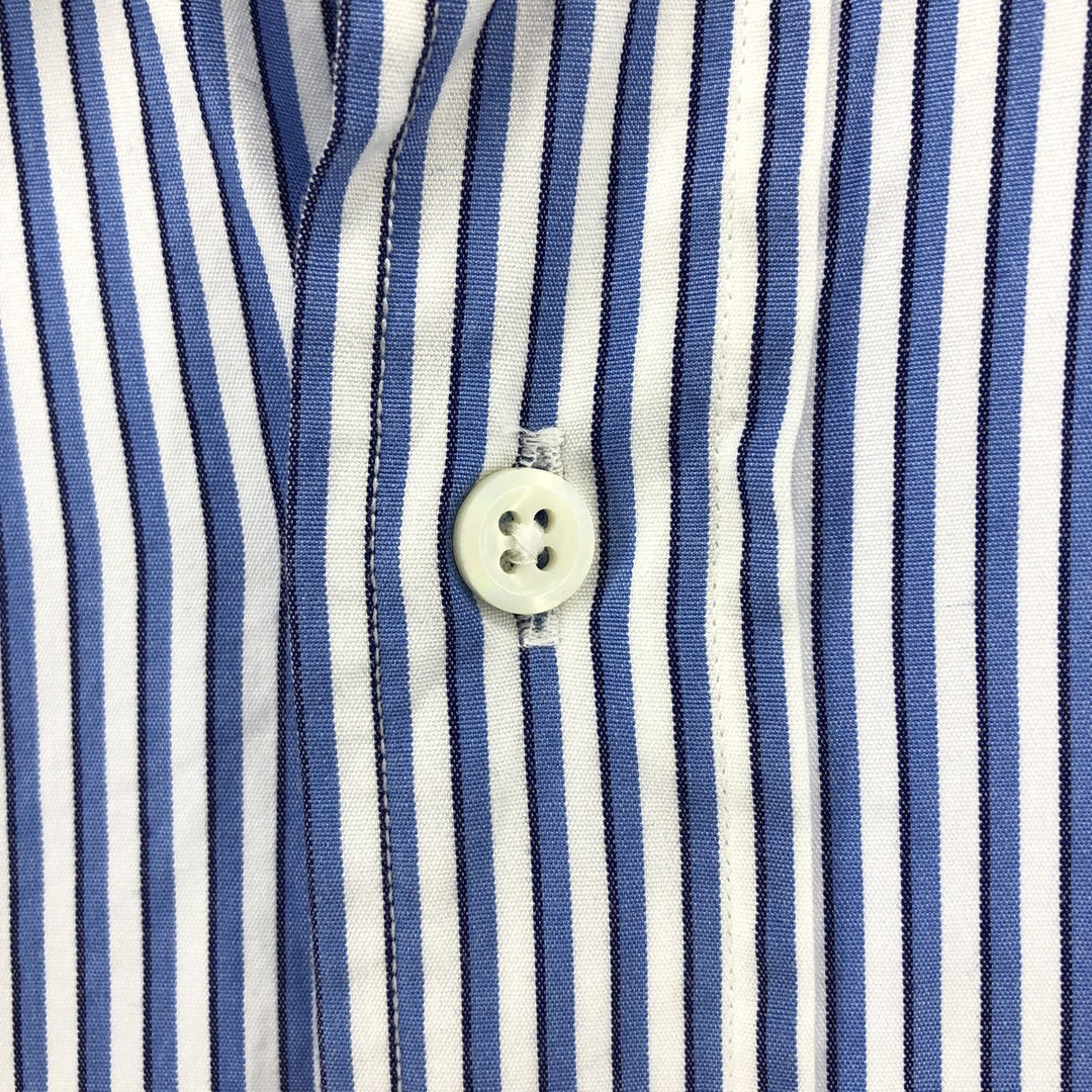 Ralph Lauren POLO by Ralph Lauren Long Sleeve Striped Shirt Men's Size L cotton blue type Vintage Second Hand