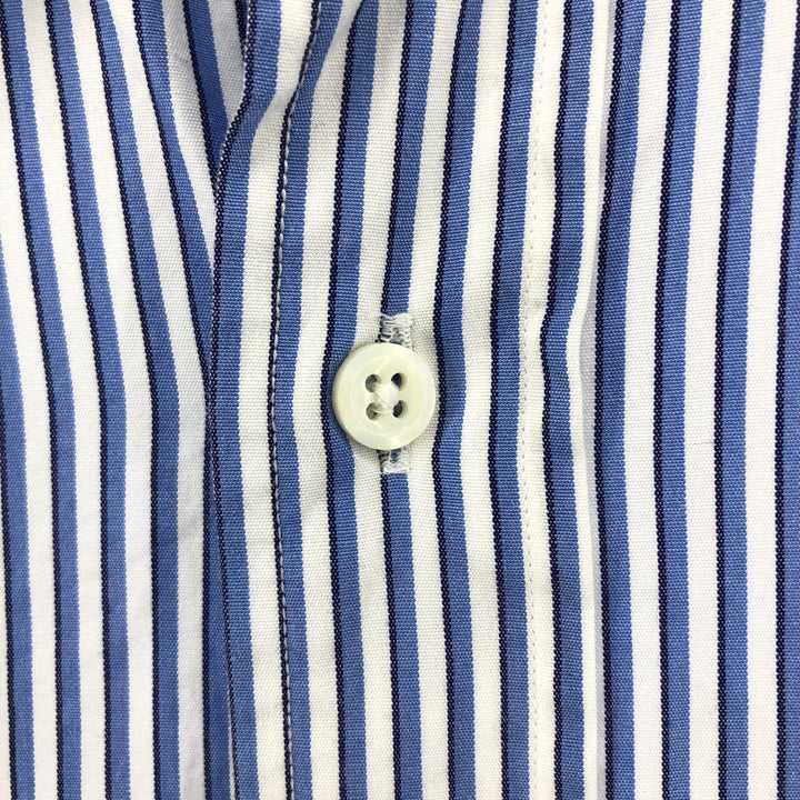Ralph Lauren POLO by Ralph Lauren Long Sleeve Striped Shirt Men's Size L cotton blue type Vintage Second Hand