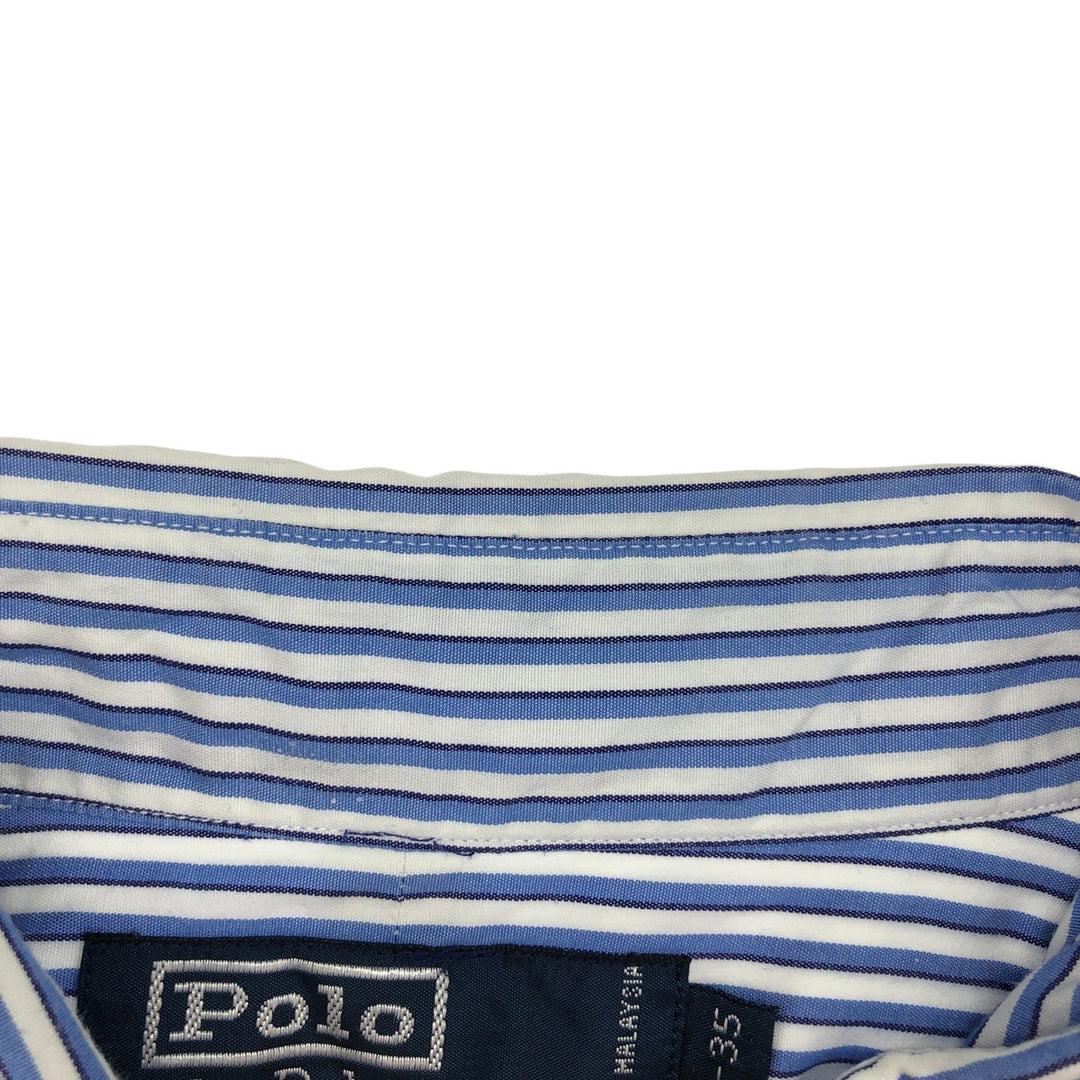 Ralph Lauren POLO by Ralph Lauren Long Sleeve Striped Shirt Men's Size L cotton blue type Vintage Second Hand