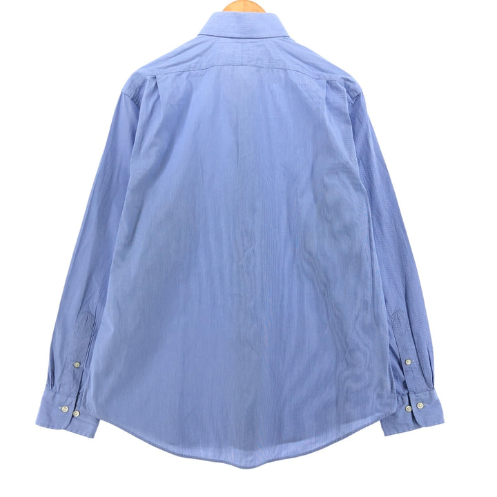 Ralph Lauren POLO by Ralph Lauren Long Sleeve Cotton Striped Shirt Men's Size L cotton blue type Vintage Second Hand