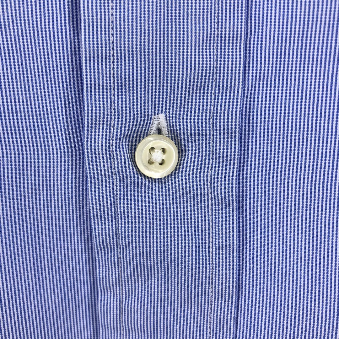 Ralph Lauren POLO by Ralph Lauren Long Sleeve Cotton Striped Shirt Men's Size L cotton blue type Vintage Second Hand
