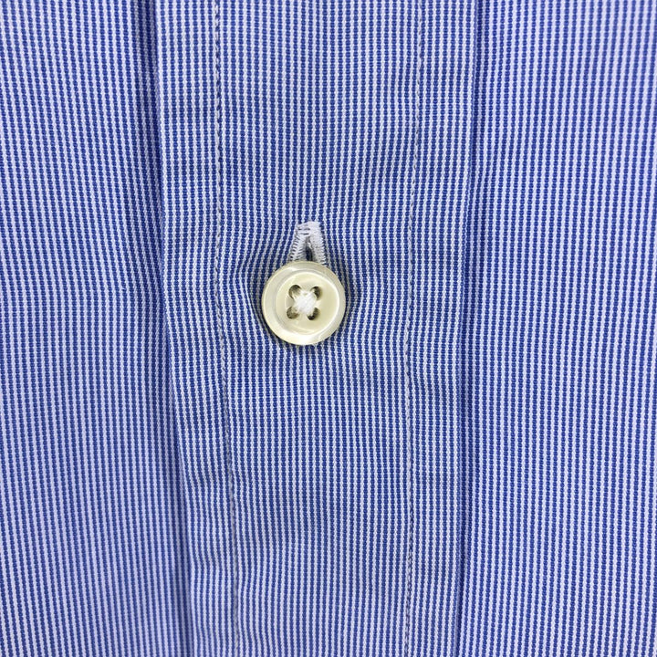 Ralph Lauren POLO by Ralph Lauren Long Sleeve Cotton Striped Shirt Men's Size L cotton blue type Vintage Second Hand