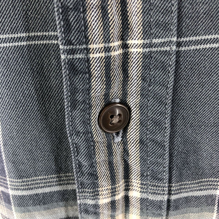90'S Ralph Lauren CHAPS short sleeve button down check shirt men's size M vintage cotton navy blue type Vintage Second Hand