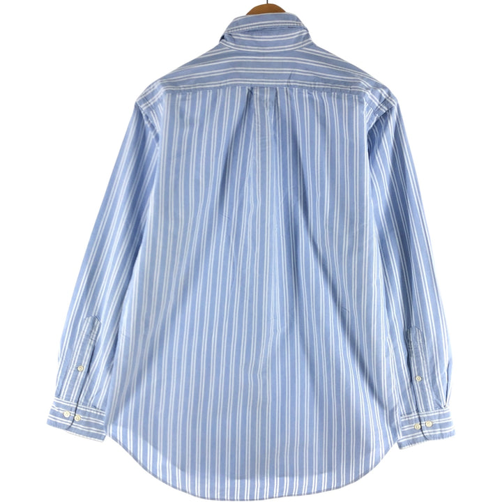Ralph Lauren Classic Fit Long Sleeve Button Down Striped Shirt, Men's M cotton blue type Vintage Second Hand