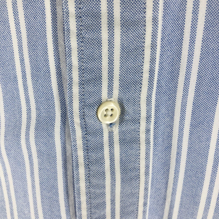 Ralph Lauren Classic Fit Long Sleeve Button Down Striped Shirt, Men's M cotton blue type Vintage Second Hand