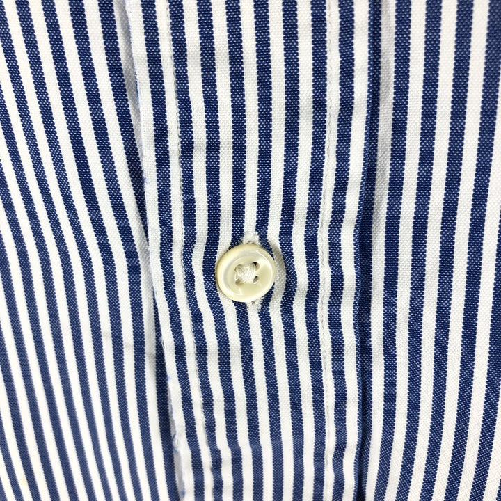 Ralph Lauren Classic Fit Long Sleeve Button Down Striped Shirt Men's XL cotton blue type Vintage Second Hand