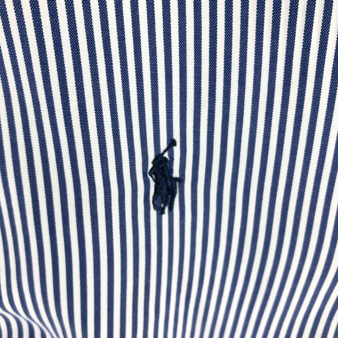 Ralph Lauren Classic Fit Long Sleeve Button Down Striped Shirt Men's XL cotton blue type Vintage Second Hand