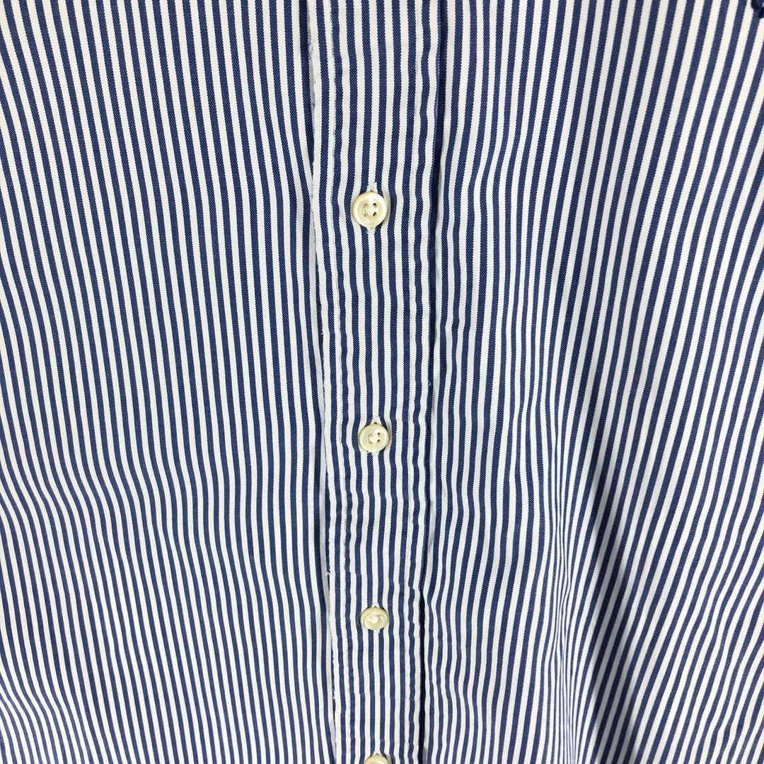 Ralph Lauren Classic Fit Long Sleeve Button Down Striped Shirt Men's XL cotton blue type Vintage Second Hand
