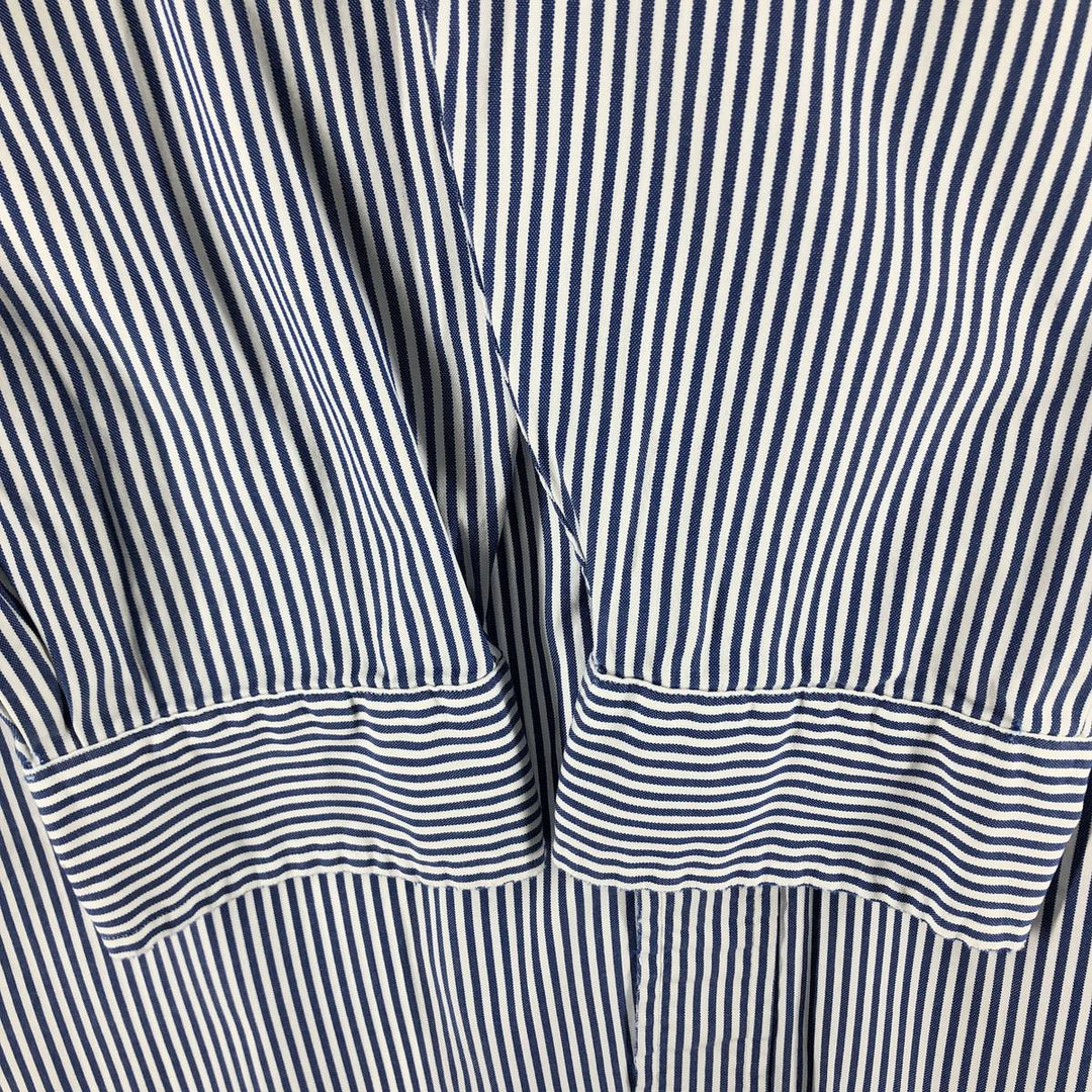 Ralph Lauren Classic Fit Long Sleeve Button Down Striped Shirt Men's XL cotton blue type Vintage Second Hand