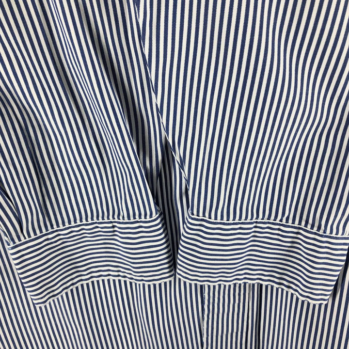 Ralph Lauren Classic Fit Long Sleeve Button Down Striped Shirt Men's XL cotton blue type Vintage Second Hand