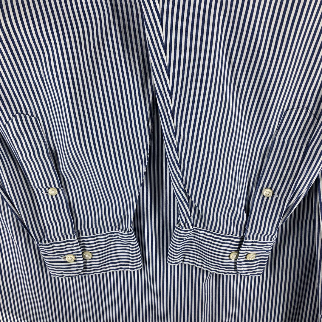 Ralph Lauren Classic Fit Long Sleeve Button Down Striped Shirt Men's XL cotton blue type Vintage Second Hand