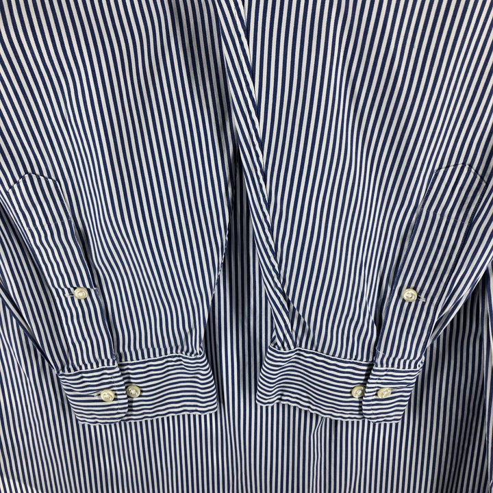 Ralph Lauren Classic Fit Long Sleeve Button Down Striped Shirt Men's XL cotton blue type Vintage Second Hand