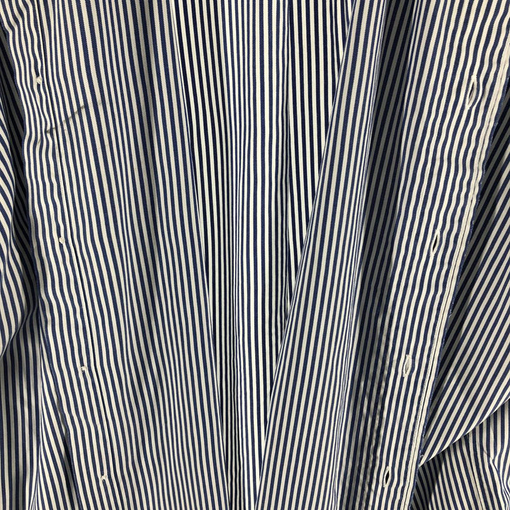 Ralph Lauren Classic Fit Long Sleeve Button Down Striped Shirt Men's XL cotton blue type Vintage Second Hand