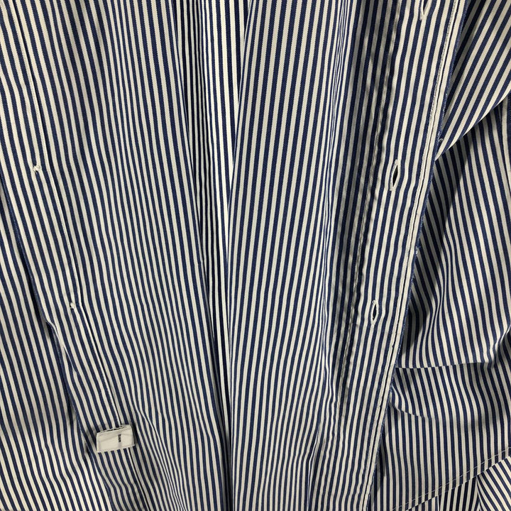 Ralph Lauren Classic Fit Long Sleeve Button Down Striped Shirt Men's XL cotton blue type Vintage Second Hand