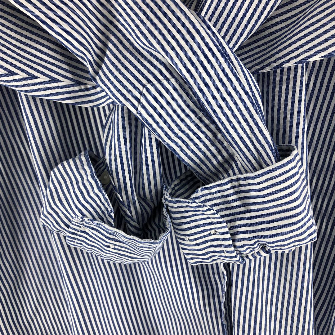 Ralph Lauren Classic Fit Long Sleeve Button Down Striped Shirt Men's XL cotton blue type Vintage Second Hand