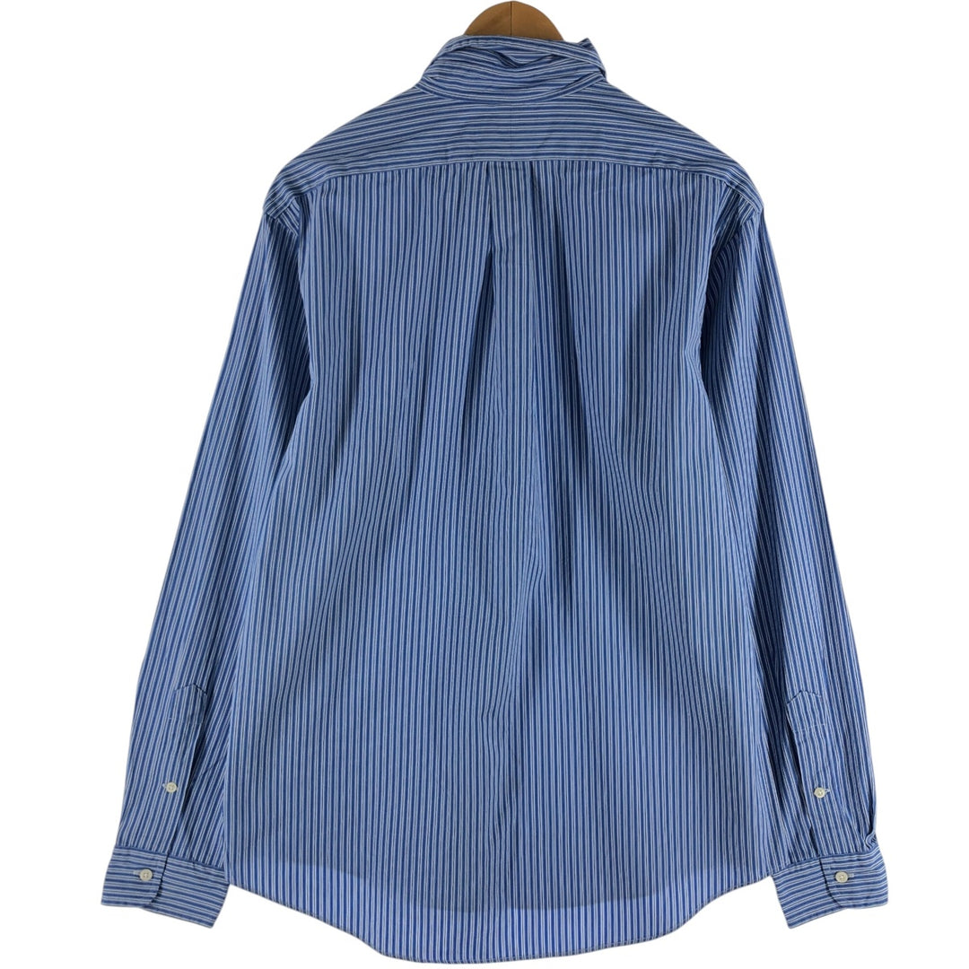 Ralph Lauren CUSTOM FIT long sleeve button down striped shirt men's size L cotton white type Vintage Second Hand