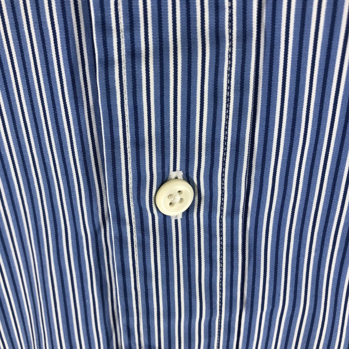 Ralph Lauren CUSTOM FIT long sleeve button down striped shirt men's size L cotton white type Vintage Second Hand
