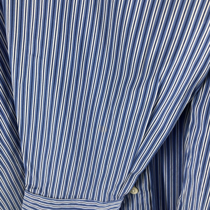 Ralph Lauren CUSTOM FIT long sleeve button down striped shirt men's size L cotton white type Vintage Second Hand