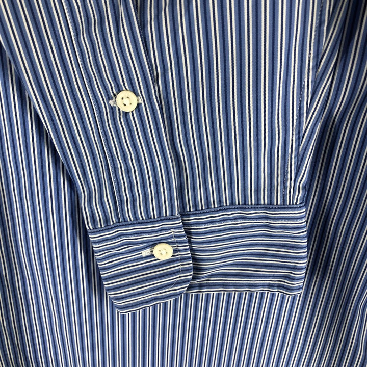 Ralph Lauren CUSTOM FIT long sleeve button down striped shirt men's size L cotton white type Vintage Second Hand
