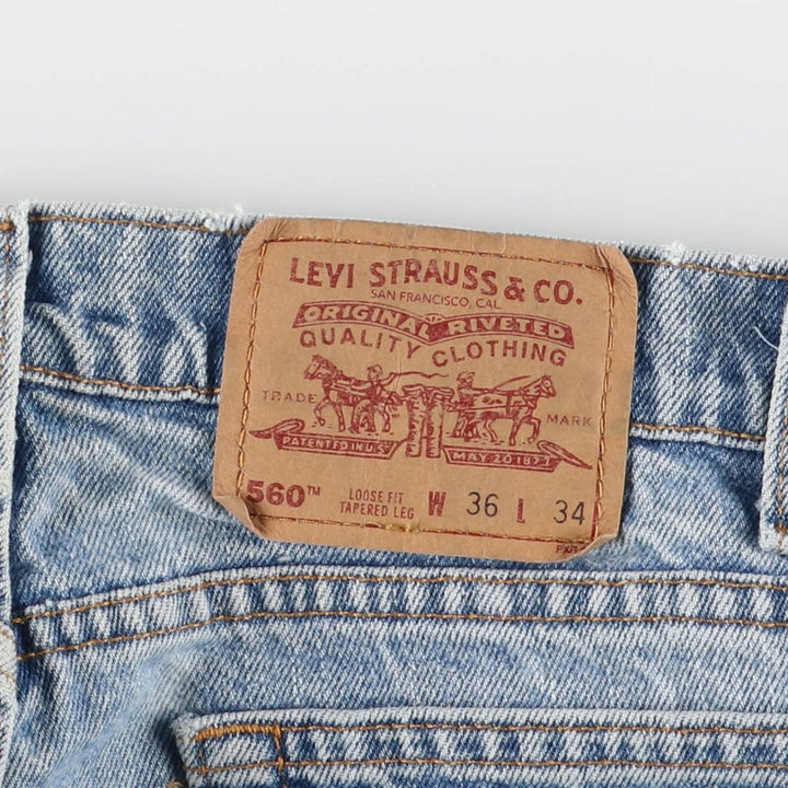 90'S Levi's 560-4891 Tapered Denim Pants Made in USA Men's W36 Vintage cotton blue type Vintage Second Hand