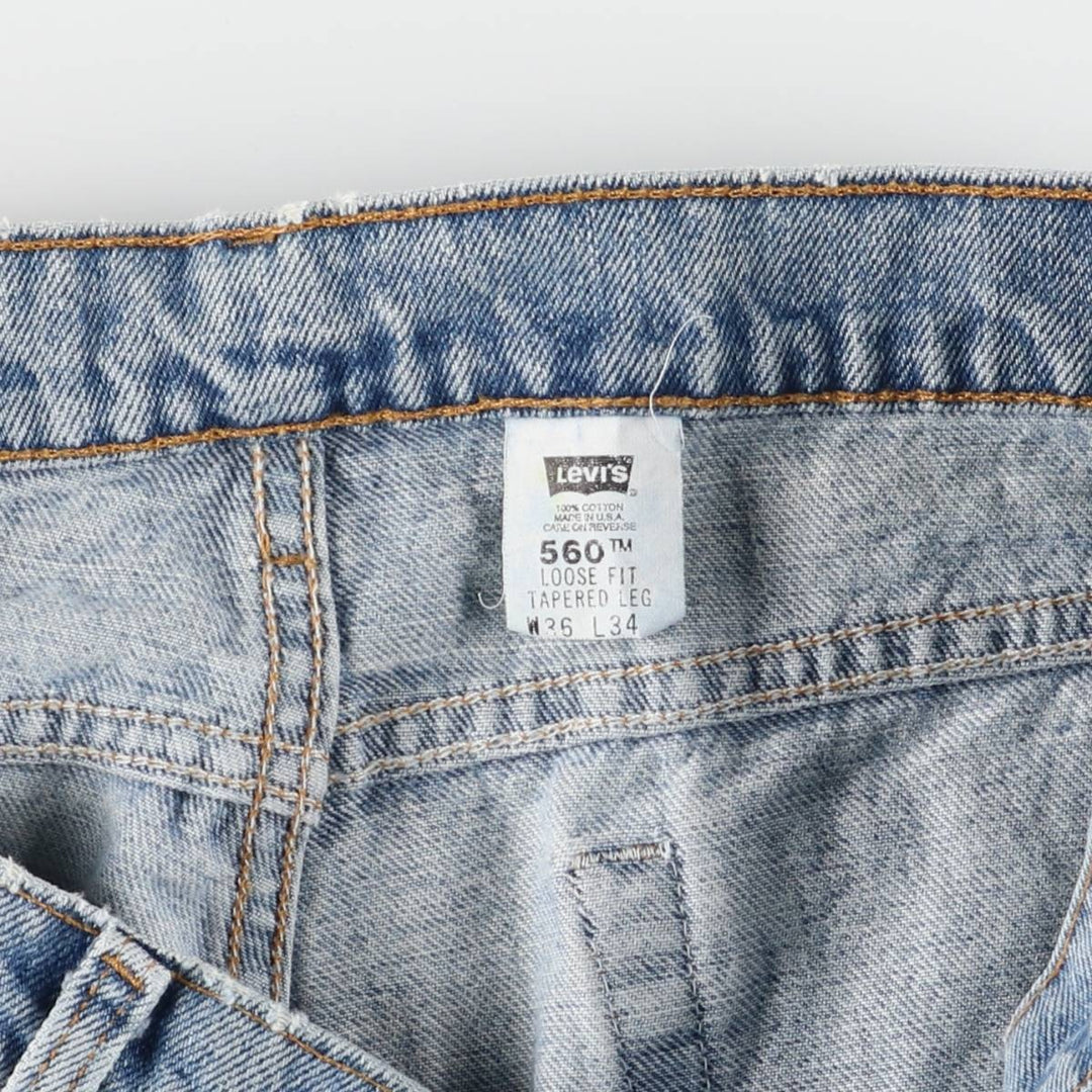 90'S Levi's 560-4891 Tapered Denim Pants Made in USA Men's W36 Vintage cotton blue type Vintage Second Hand