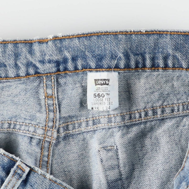 90'S Levi's 560-4891 Tapered Denim Pants Made in USA Men's W36 Vintage cotton blue type Vintage Second Hand