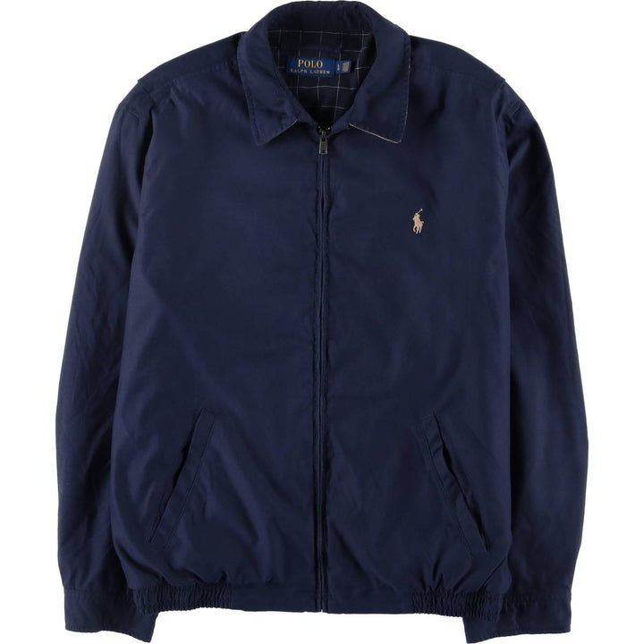 Ralph Lauren POLO RALPH LAUREN Swing Top Sports Jacket Men's L size polyester navy blue type Vintage Second Hand