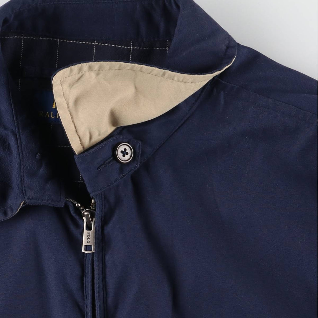 Ralph Lauren POLO RALPH LAUREN Swing Top Sports Jacket Men's L size polyester navy blue type Vintage Second Hand