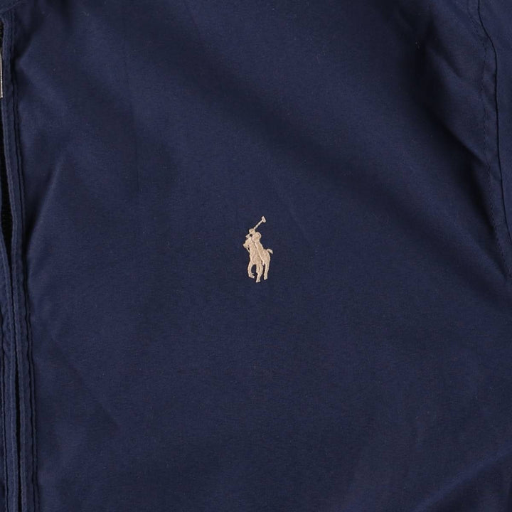 Ralph Lauren POLO RALPH LAUREN Swing Top Sports Jacket Men's L size polyester navy blue type Vintage Second Hand