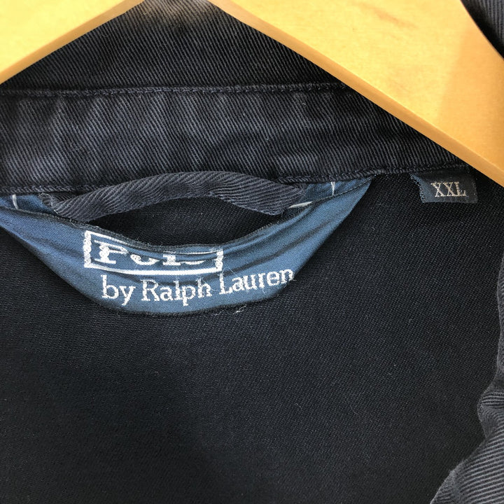 Ralph Lauren POLO by Ralph Lauren Swing Top Sports Jacket Men's XXL cotton navy blue type Vintage Second Hand