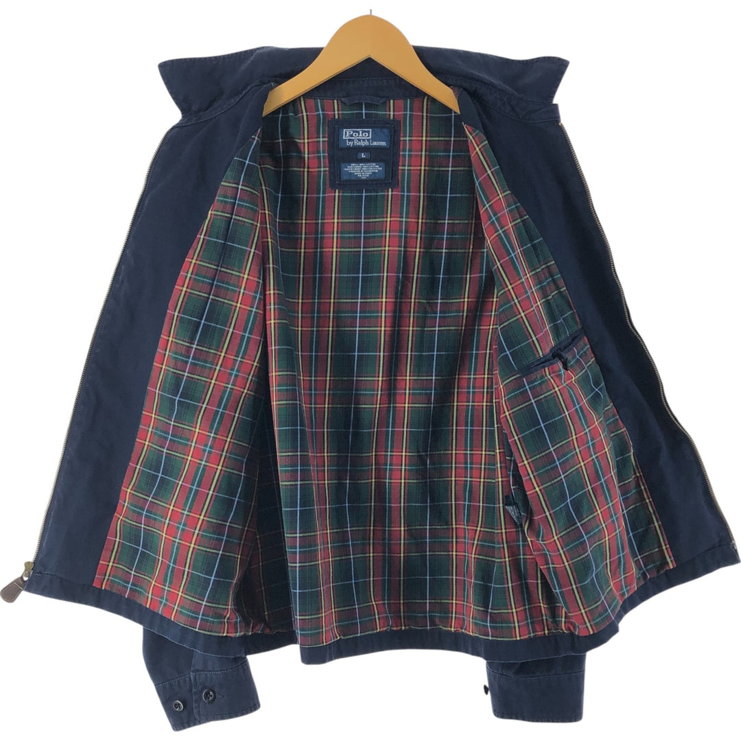 Ralph Lauren POLO by Ralph Lauren Swing Top Sports Jacket Men's L size cotton navy blue type Vintage Second Hand